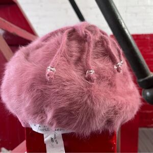 Kangol Pink Furry Beret Vintage